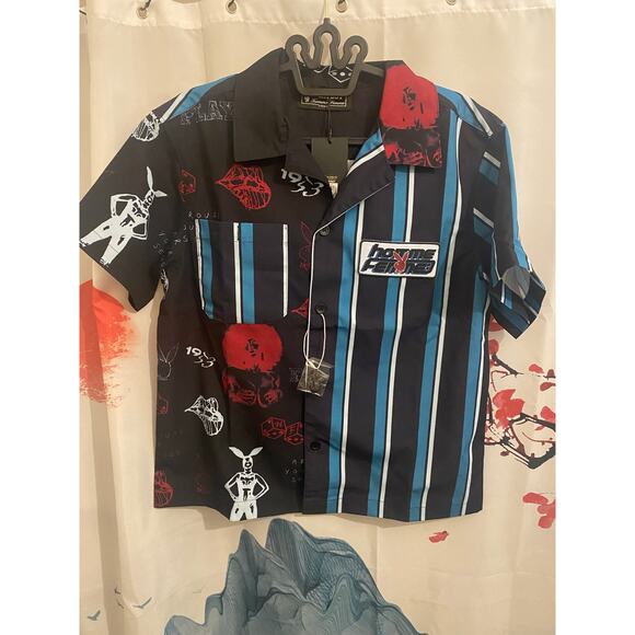 Homme Femme x Playboy Bunny Doodle Short Sleeve Button Up